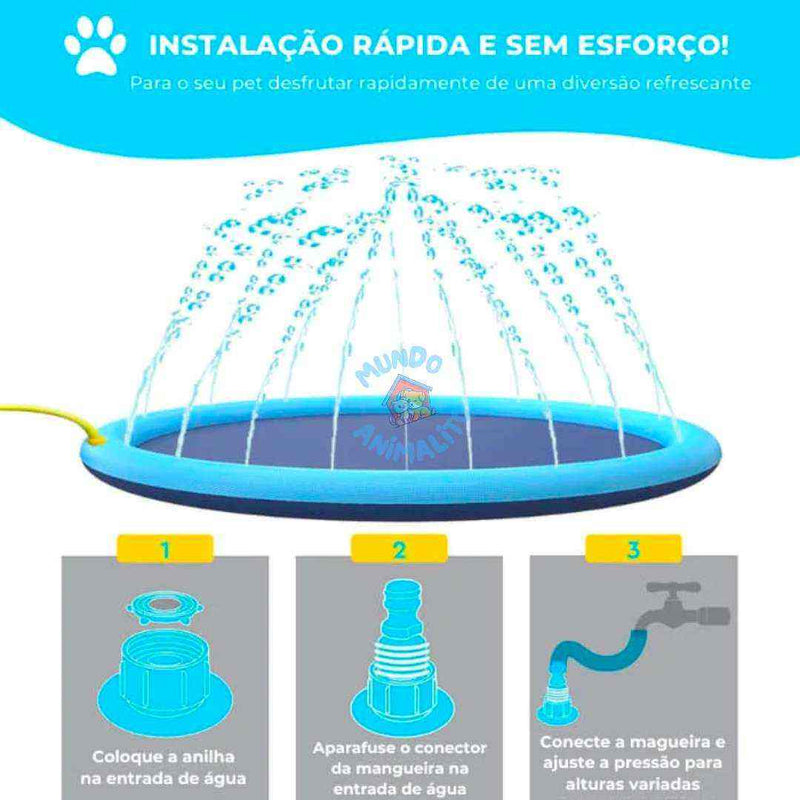 Piscina para Cachorro Pequeno, Médio e Grande com Chafariz