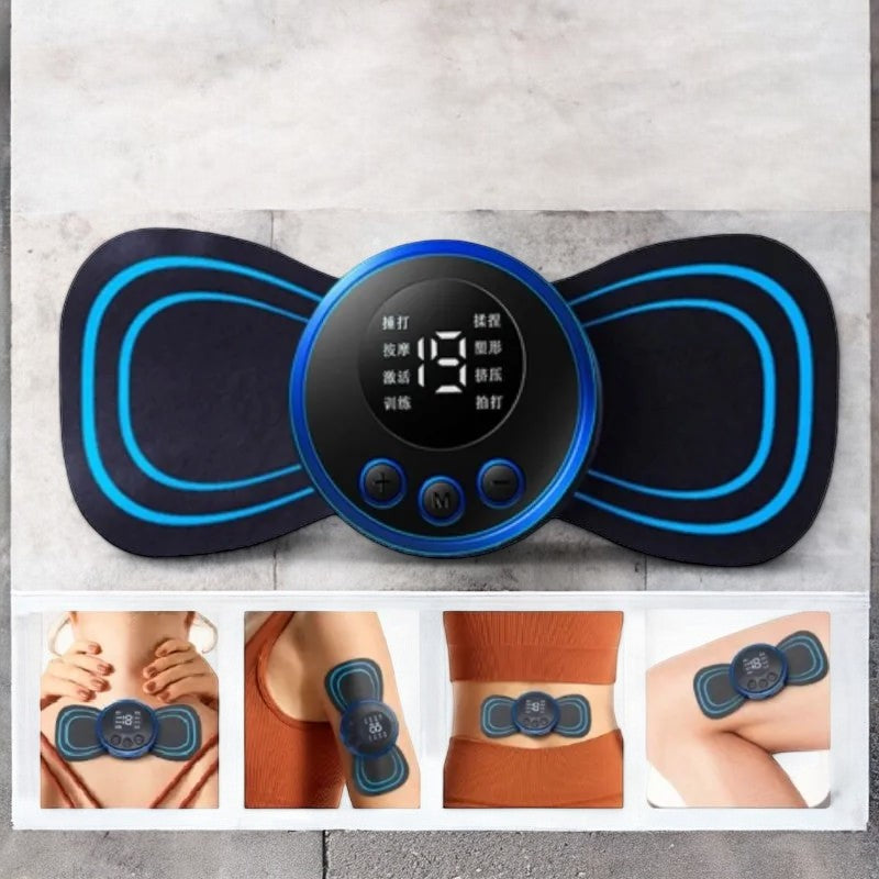 Mini Massageador Elétrico Portátil de Estimulação - Para Alívio da Dor Muscular